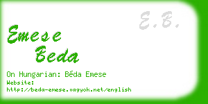 emese beda business card