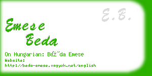 emese beda business card